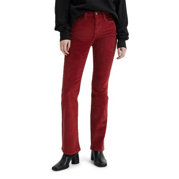 Levis 725 High-Rise Bootcut Womens Corduroy Pants Slim Fit Red Size 29x30 - Picture 1 of 11